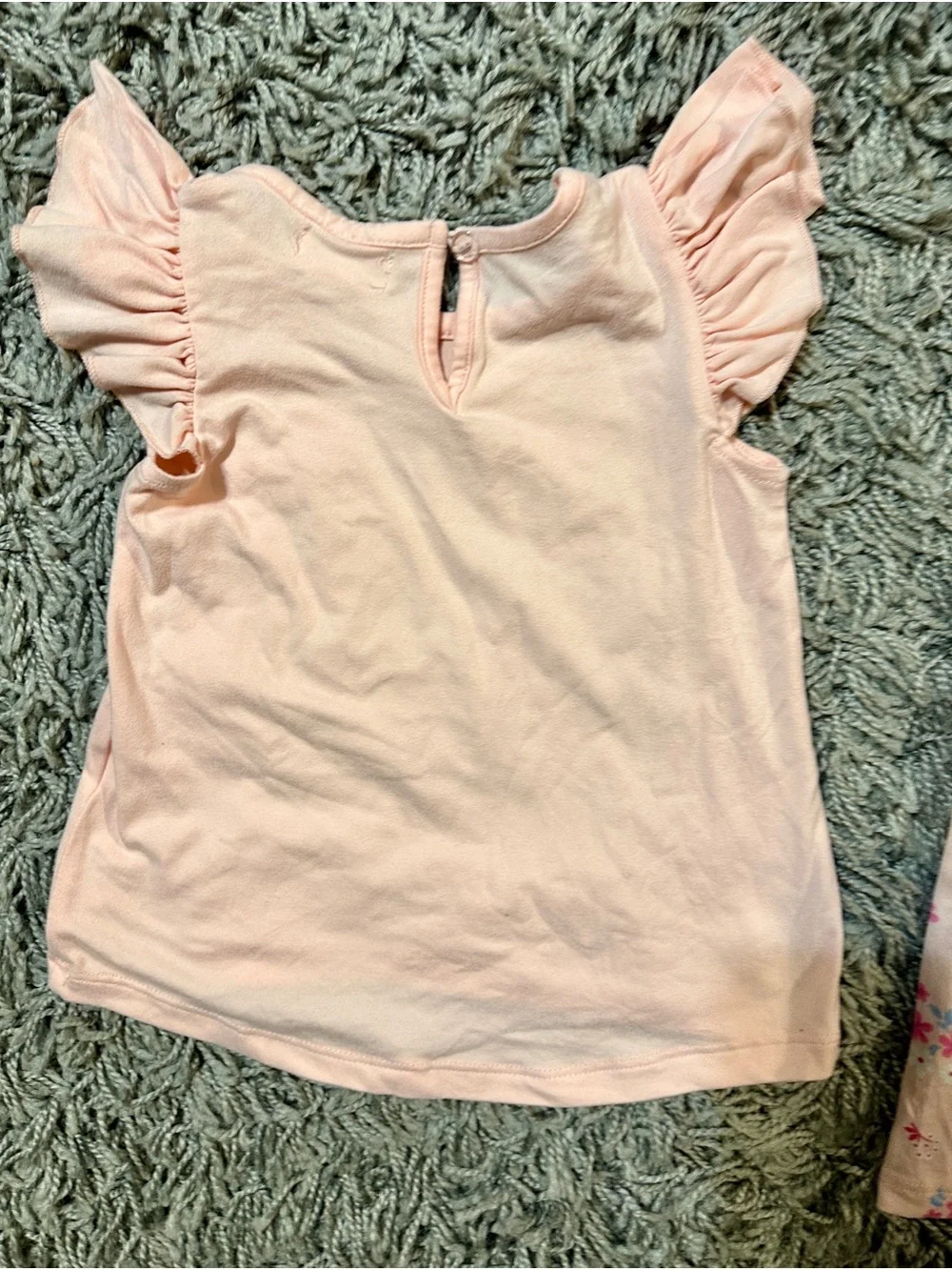 btween Peach Pink Floral Pajama Set - Smile All Day Tee & Leggings - Picture 6 of 9